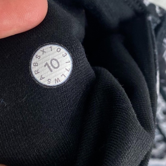 Lululemon Train Times 7/8 Pant Interlaced Starlight Black / Black SZ 10 - Picture 6 of 8